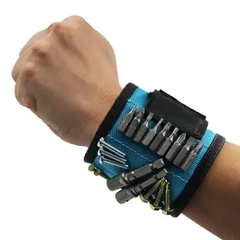 

Magnetic Wristband Portable Tool Bag Electrician Tool Bag with 5 Magnet Screws Nails Drill Bits Bracelet for Repair Tool Belt