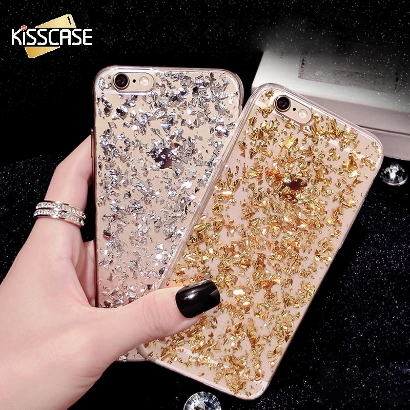 KISSCASE Girly Glitter Case For iPhone 7 Plus 5S 6 6S Soft TPU Luxurious Phone Cases 6s SE Cover Fundas Coques |