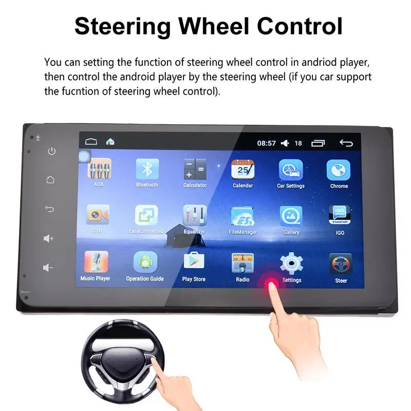 7 дюймовый 2DIN для Toyota Специальный Android Quad core 6 0 Автомобильный мультимедийный WI FI