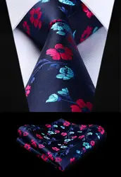 Вечерние классический модный Карманный квадратный галстук новый цветочный темно-синий цвет мужской галстук тканый шелковый галстук