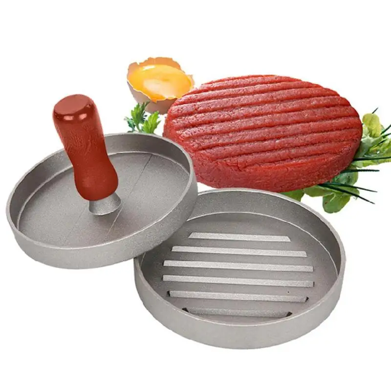 

Round Shape Hamburger Presser Food-Grade Aluminum Hamburger Meat Beef Grill Press Patty Maker Mold Burger Maker Cooking Tools