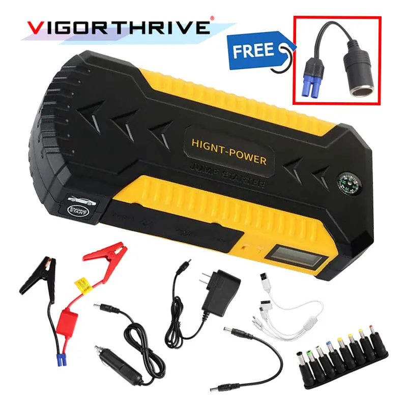 

Portable Mini Multifunction AUTO Emergency Start Battery Charger Engine Booster Power Bank Car Jump Starter For 12V Battery Pack