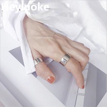 Новое поступление 925 стерлингового большого пальца Глянцевые Кольца для женщин большой сталкиваются широкий перстни унисекс для украшений mama мужские bts