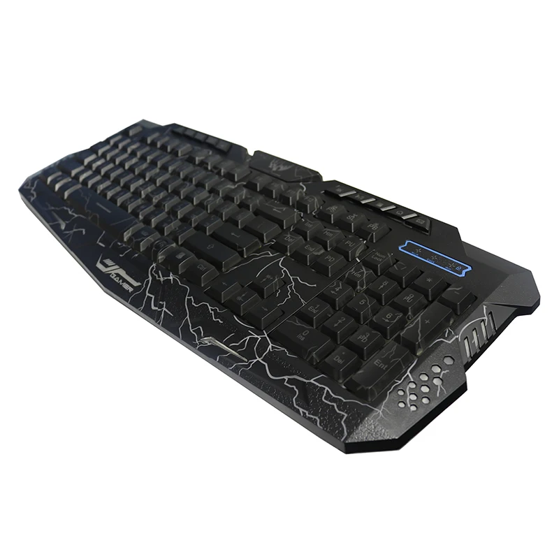 Tri-color Backlit Teclado de Jogos de Computador Usb Alimentado Completo N-chave Teclado de Jogo para Desktop Portátil Russo Espanhol Árabe Hebraico - Imagem 5