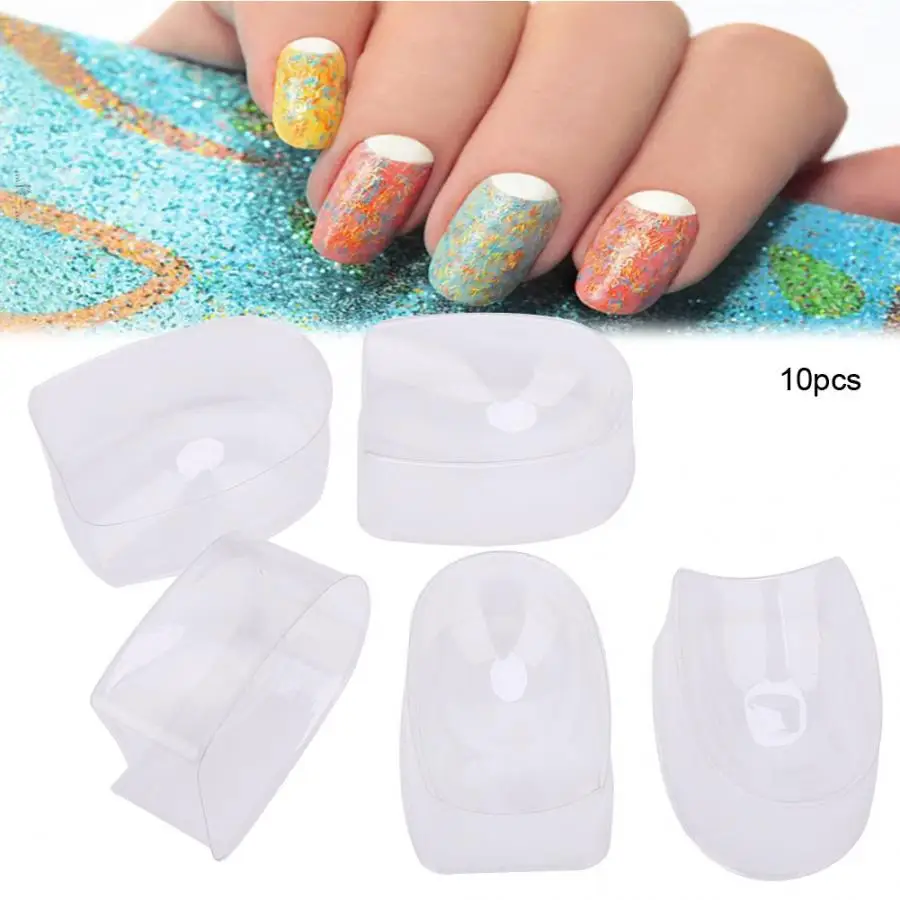 Nail Art 10 шт белые кончики для ногтей погружной контейнер линия улыбки гвозди