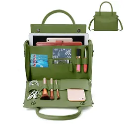 Женская однотонная косметичка для рук, большая емкость, универсальная сумка для путешествий, зеленая косметичка, сумка-Органайзер, сумка