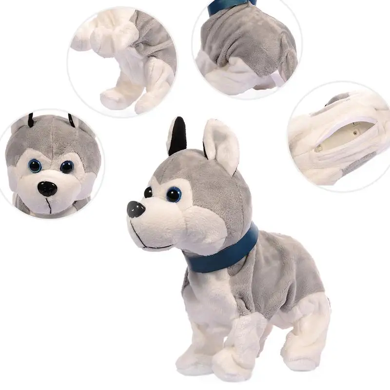 

Baby 13 24 Months Toys Electric Talking Dog Husky Plush Toy Doll Talking Animal Repeating Sound Control Plush Pet Toy For Kids