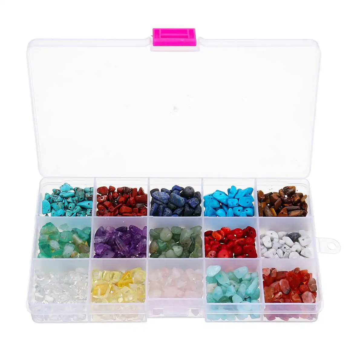 

15 Colors 5-8mm Stone Natural Quartz Crystal Energy Crystal Stones Miniatures Flower Pot Decor Necklace Hanging Jewelry Ornament