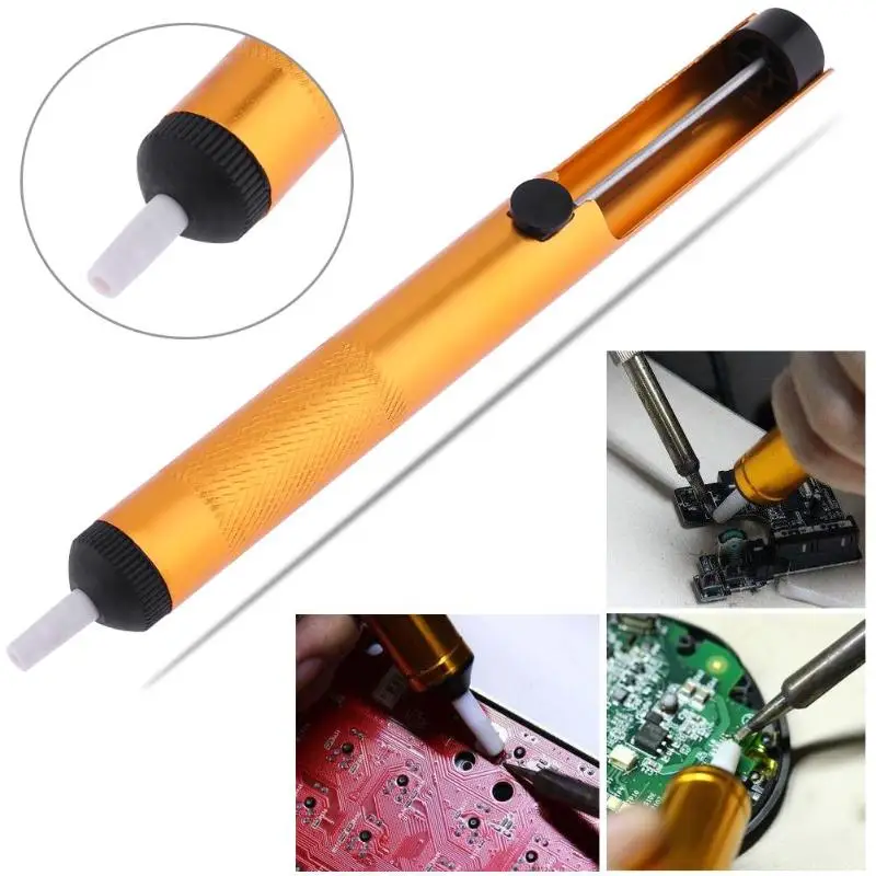

New Metal Solder Sucker Desoldering Pump Removal Vacuum Soldering Iron Desolder Suction Tin Pen Hand Tools Welding Tools 1Pc