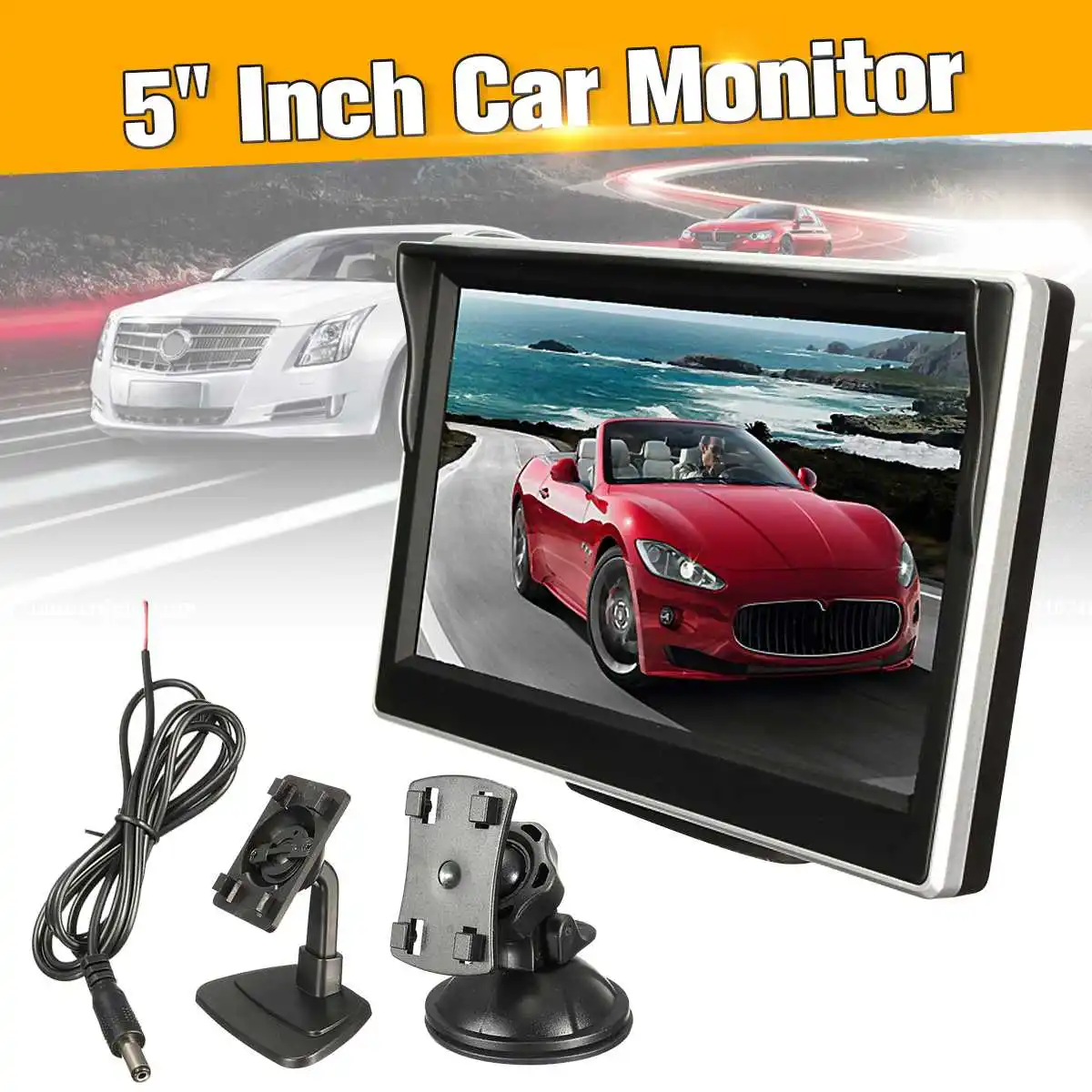 

KROAK HD 5 Inch 12V Car Rear View System TFT LCD Car Reverse Rearview 800x480 Car Security Monitor Parking Backup Camera DVD
