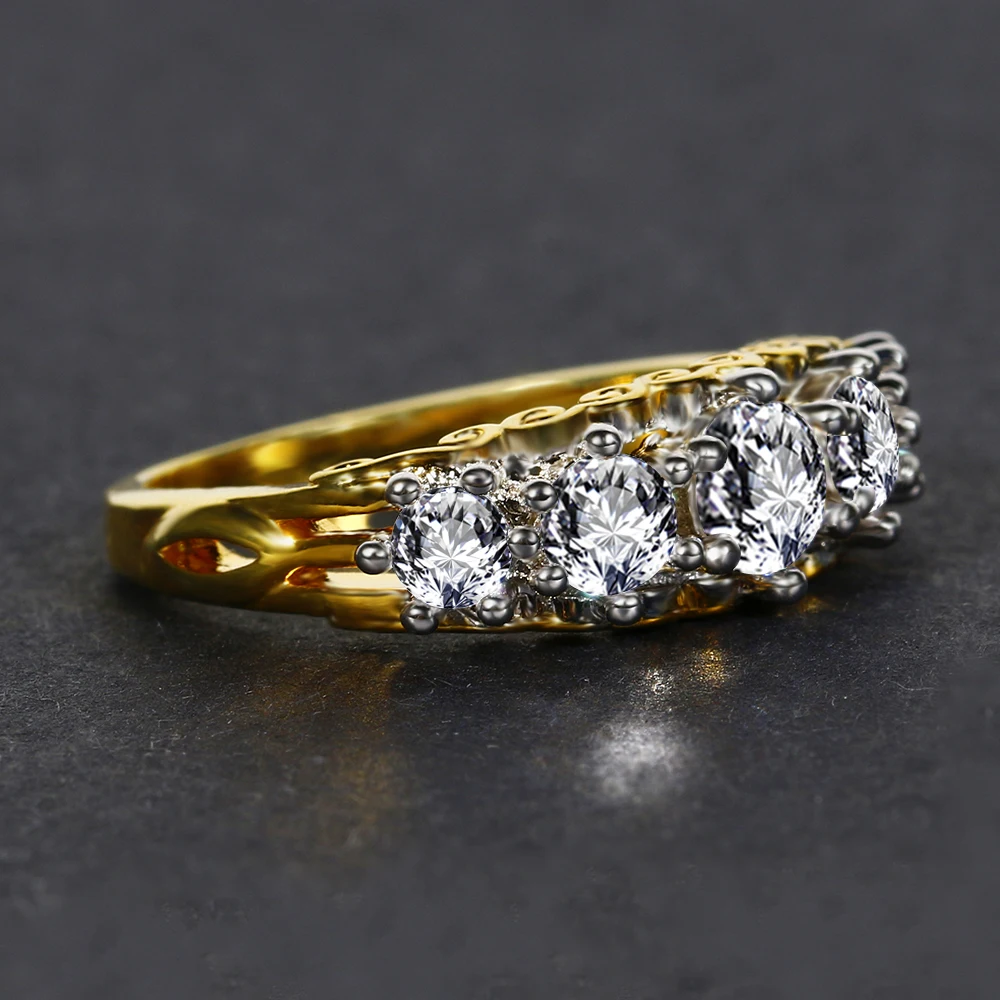 Silver Ring Silver Rings Gold Plated Rings Gemstone Ring Gold Color Rings With AAAA Cubic Zirconia Crystal Stones 925 Silver Jewelry Vintage Party Anniversary Ring Fashion Fine Jewelry