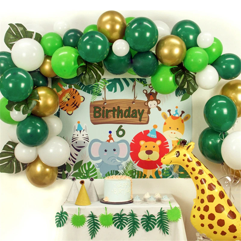 Jungle Decoration Balloons Dinosaur Party Baby Shower 1st Birthday