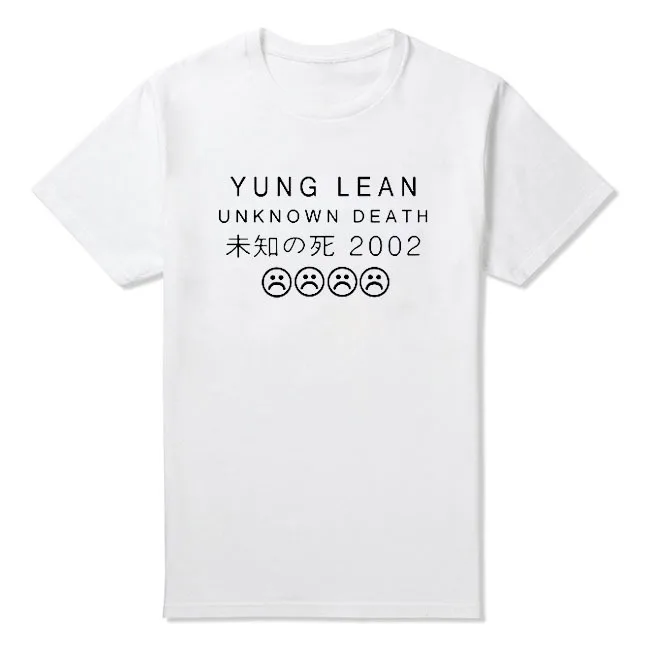 YUNG LEAN UNKNOWN DEATH мужские хлопковые футболки уличная футболка с коротким рукавом и