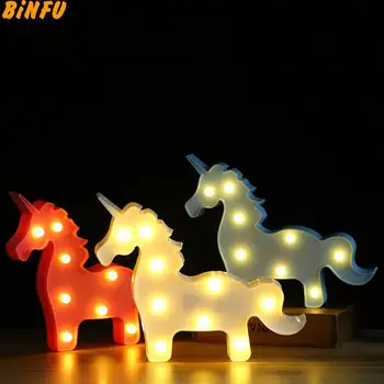 

Animal night light home decoration Luminaria Novelty 3D Marquee Unicorn horse Table LED Lamp Love Children's Night Light Decor