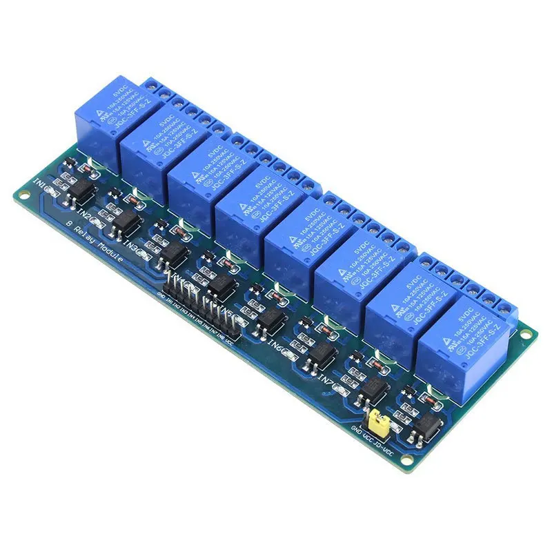 Постоянный ток 5 в 1 2 4, 8 один канал релейный модуль DC5V низкого уровня для SCM бытовой техники Управление для arduino Raspberry Pi DIY Kit