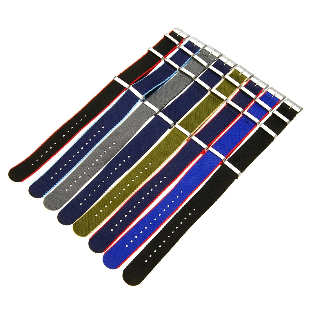 8 цветов 22 мм Модные Военные Нейлон наручный ремешок для наручных часов нейлоновые ремешки для часов заменить Для мужчин с Т-образным ремешком для Для мужчин Для женщин часы аксессуары