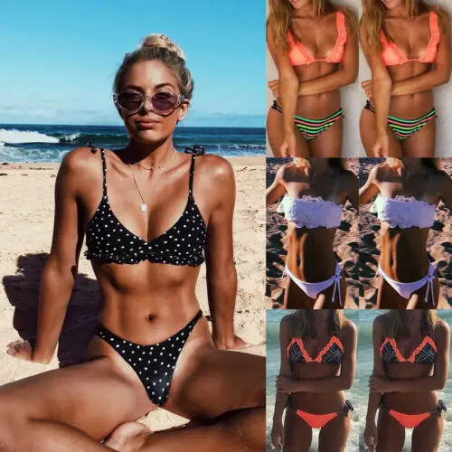 

Summer Women Sexy Polka Dot Bikini Set Swimwear Swimsuit Beachwear Padded Push Up Bathing Suit Swimming Suit