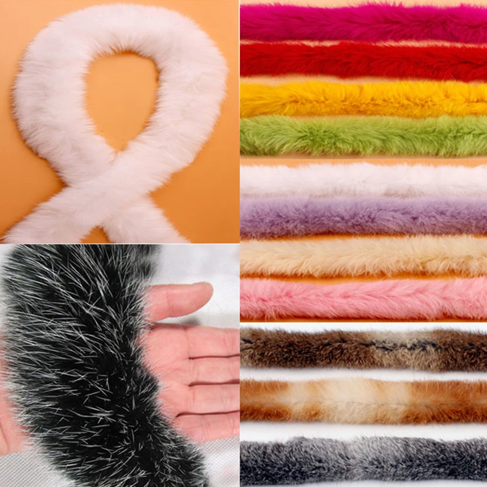 Trimming Faux Rabbit Hair Ribbon Ribbon Rabbit Fur Fluffy Decor 7 Colors DIY