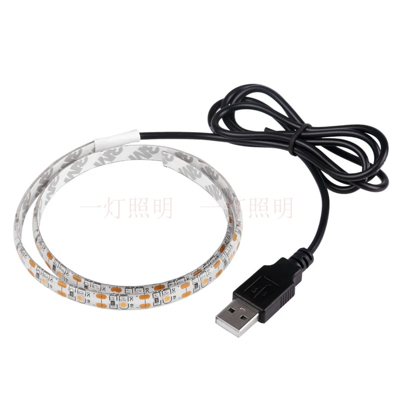 

DE.SOUL Waterproof USB LED Strip Lamp 3528 SMD DC5V Flexible Tape Ribbon 50CM 1M 2M And 4 Section 5th Battery Case