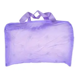 Цветочный принт прозрачный водостойкий косметичка туалетные принадлежности чехол фиолетовый
