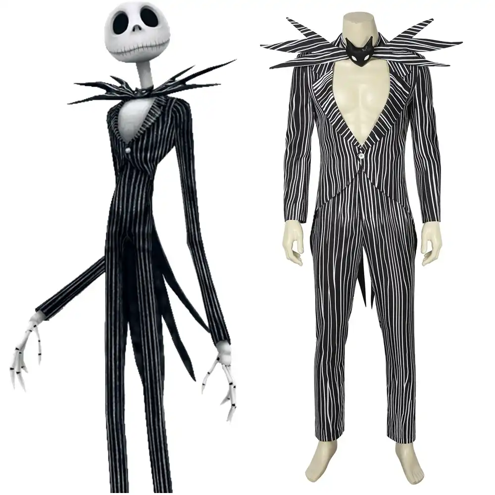 ナイトメアー ビフォア クリスマスジャック スケリントンコスプレ衣装男性ハロウィン衣装 Movie Tv Costumes Aliexpress