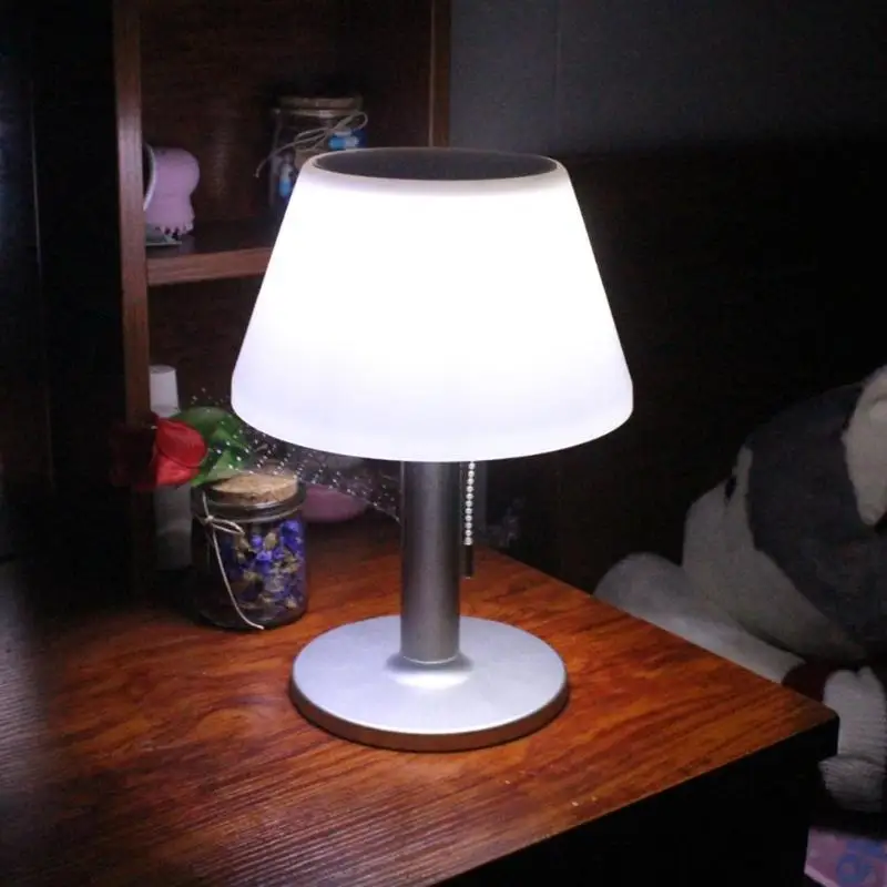 

Waterproof 10 LED Stainless Steel Solar Table Lamp Eye Protection Desk Lamp