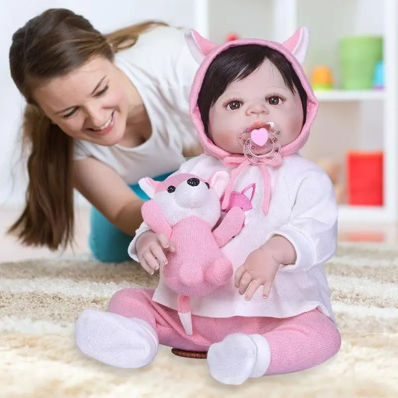 

NPK 56cm 3D Lovely Realistic Simulation Doll Lifelike Vinyl Reborn Baby Doll Toys Pretended Play Kids Girls Playmate Gifts