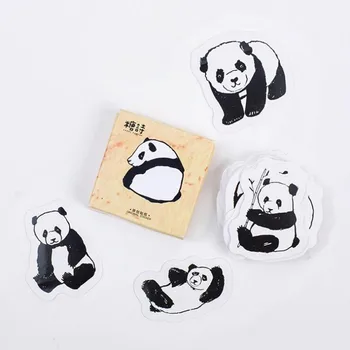 

45 Pcs/Pack Cute Black White Pand Mini Diary Sticky Stickers Scrapbooking Flakes DIY Office Stationery School Supplies