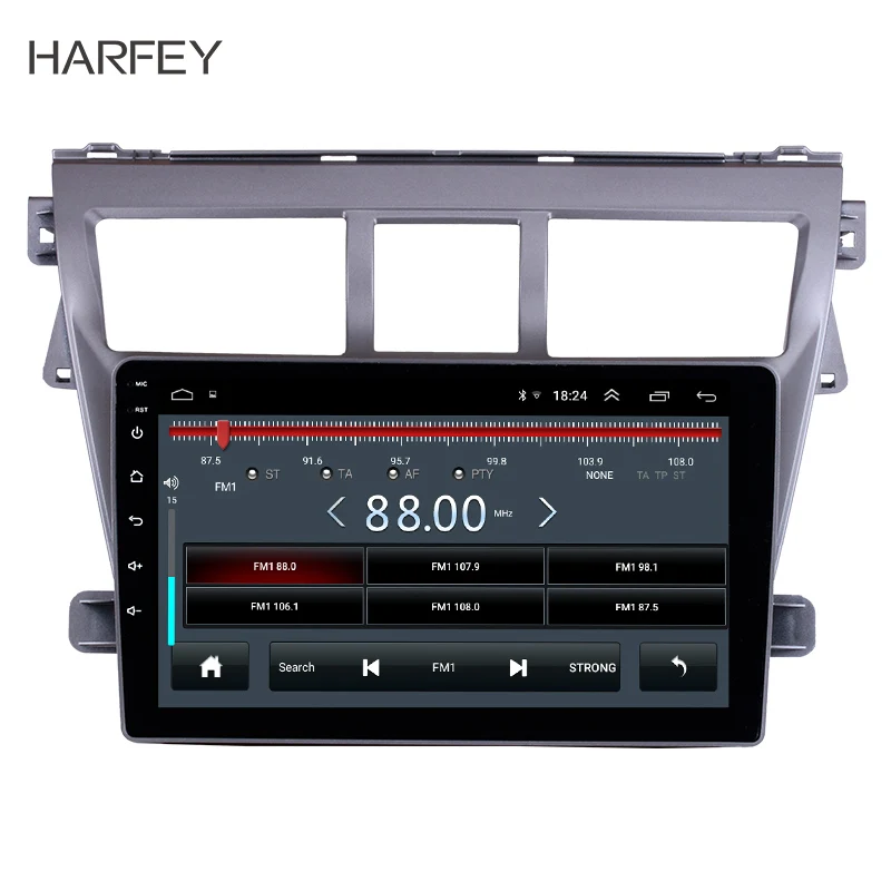 Harfey gps авто стерео Android 8 1/7 1 9 &quotавтомобиль радио для 2012 2009 2008 2007 Toyota VIOS