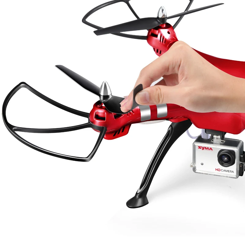 SYMA Professional UAV X8HG (X8G Upgrade) 2.4G 4CH 6-Axis Gyroscope RC Helicopter Quadcopter Drone 1080P 8MP HD Camera Red Color