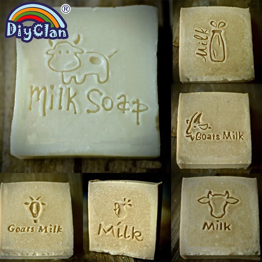 

Diy Milk Natural Soap Stamp Goat Milk Handmade Organic Glass Soap Making Mold Bottle Shape Acrylic Custom Animal Series Gifts