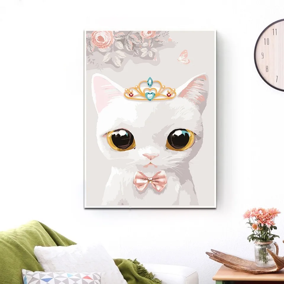 Картина AZQSD по номерам Мультяшные животные Раскраска Холст DIY картина маслом