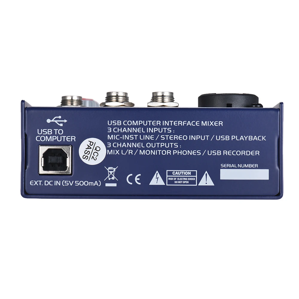 Muslady SM-33 3-канальный блок питания с цифровым микшером Аудио Звуковая карта микшерный пульт поддерживает 5V Мощность банк USB Питание