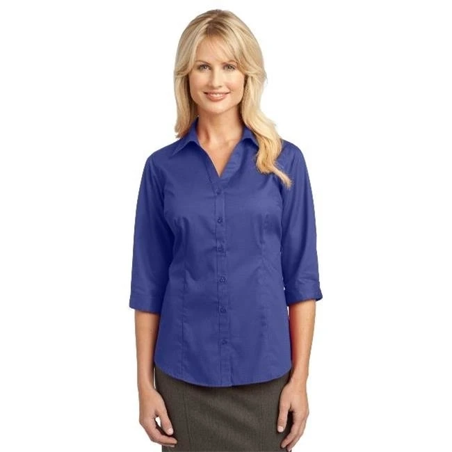 Port Authority L6290 женская блузка 3 by 4-Sleeve Mediterranean Blue-Extra Large |