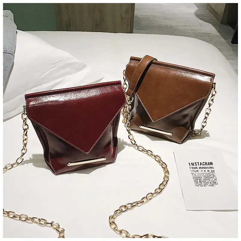 Cuoio Elaborazione brown Donne Paillettes Tote 2018 Crossbody Dell'unità Marca Famosa Le redwine Alta Di Delle Marfuny Black Catena Sacchetto Modo Qualità Borse Bag Femminile Del Per SHxq1