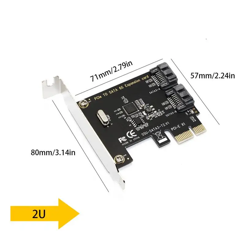 Настольная Плата расширения для всех разъемов Pci-e Sata3.0 карта расширения адаптер карта жесткий диск 2 Sata 6,0 Гбит/с Интерфейс SUP IDE/AHC