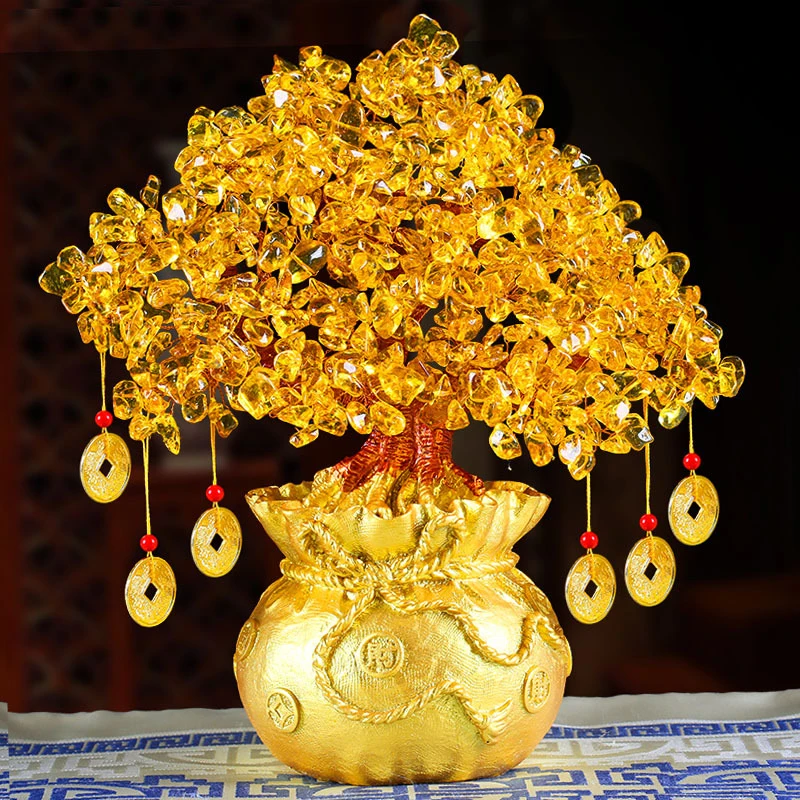 Хрустальные Lucky Money Fortune Tree LUCKY Wealth Trees Door Feng Shui декоративные сувениры для