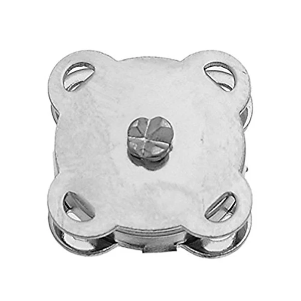 

10 Sets of 14mm Sew In Magnetic Bag Clasps Button Snaps (Silver)