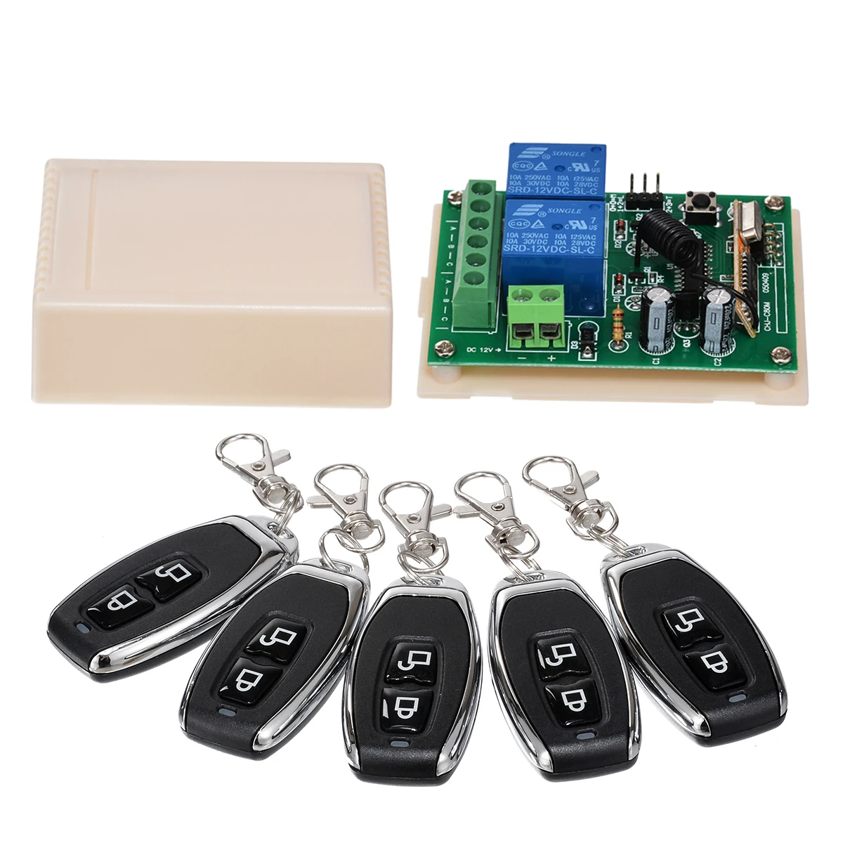 

Stable 2 CH Remote Control Switch Relay Normally Open Closed Wireless Transmitter + Receiver For Garage Door Window Mayitr