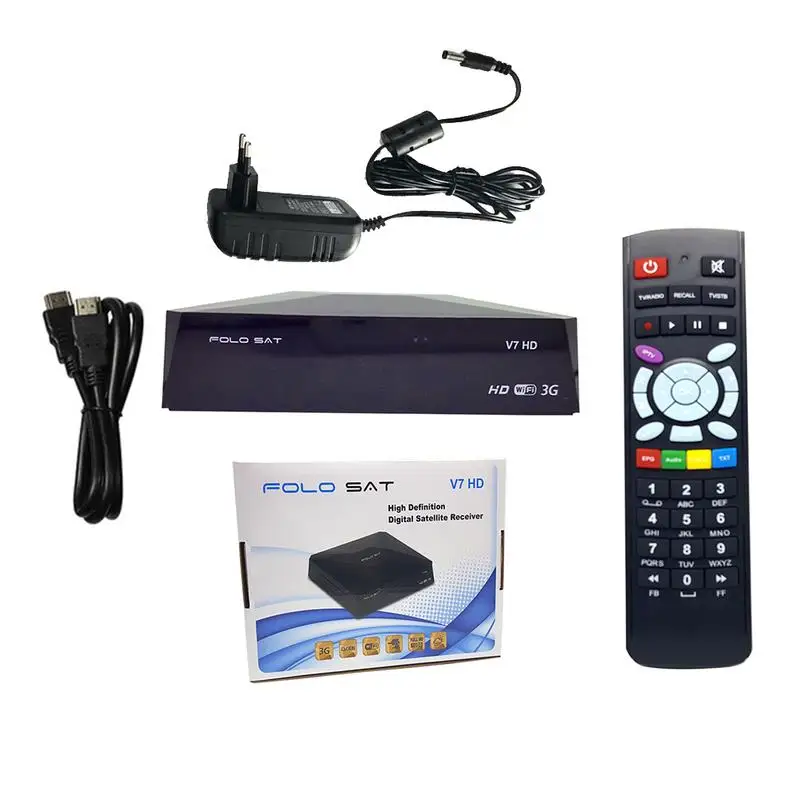 

for FOLOSAT V7 HD PowerVu Biss Key Cccamd DVB-S2 Smart TV Set Top Box Satellite Receiver