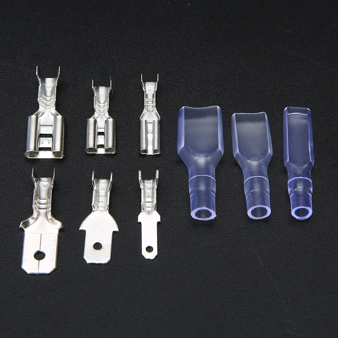 270 pcs 2.8/4.8/6.3mm Insulated Electrical Wire Crimp Terminal Spade Connector 270 pcs 2.8/4.8/6.3mm Insulated Electrical Wire Crimp Terminal Spade Connector