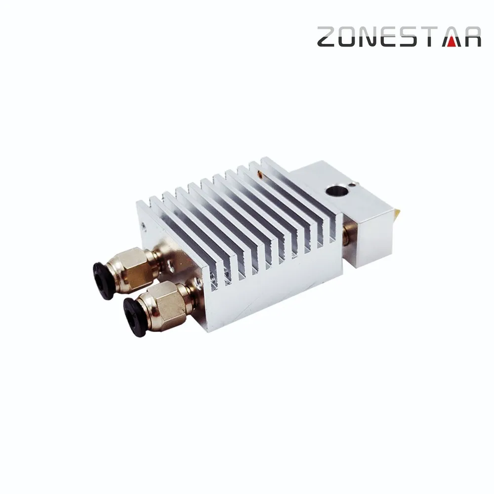 

ZONESTAR Two Nozzles Dual Extruder 2-IN-2-OUT Hotend 1.75mm Filament Share Heater for M8 D805S Z5 Z8 Z9 Z10