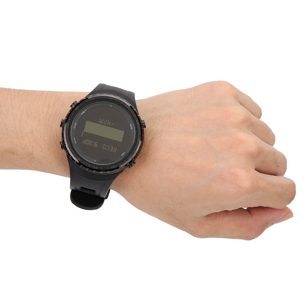 Шагомер часы водонепроницаемый цифровой барометр, компас, высотомер шагомер светодиодный уличные спортивные часы скалолазание бег спортивные часы
