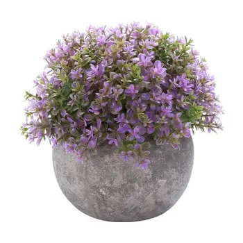 

AUGKUUN Vintage Artificial Bonsai Simulation Plants Ornaments Flower Ball Grass Ball Pot Home Decor Plastic Green Grass Plants