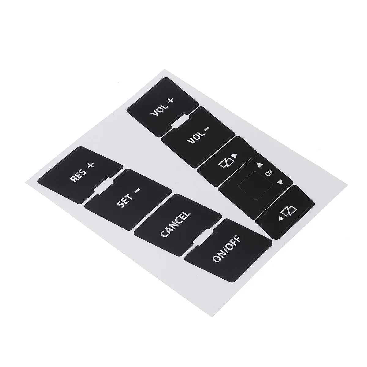 

A Set Car Steering Wheel Button Repair Decals Stickers Kit For VW For Volkswagen Touareg 2004-2009 Matte Black Car Stickers