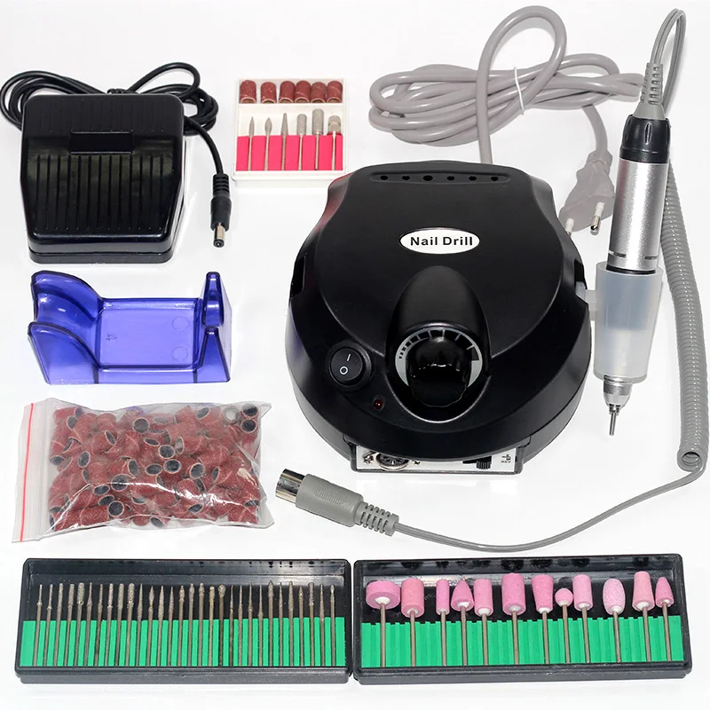 

Electric Nail Drill Machine Acrylic 15W 30000RPM Nail File Drill Manicure Pedicure Kit Ceramic Stone Nail Drill Bit