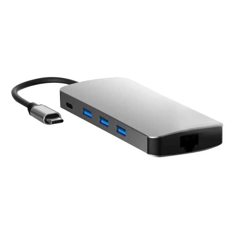 

Docking Station Concentrator - Type-C Hub 9-in-1 For Macbook Converter To SD Card RJ45 Hdmi Vga