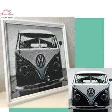 Золотой панно на заказ фото алмазная живопись вышивка крестиком изображение квадратный полный горный хрусталь Алмазная мозаика вышивка P