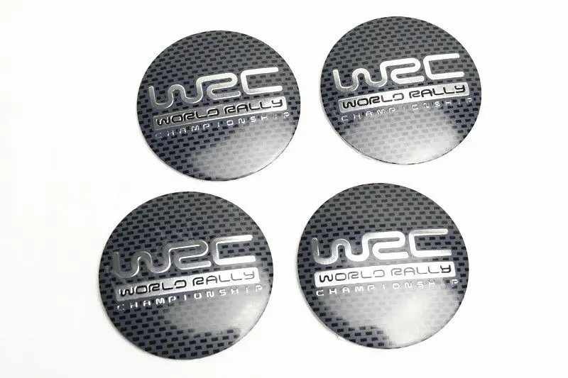 

4Pcs WRC World Rally Aluminum Car Wheel Center Hub Caps Stickers Emblems
