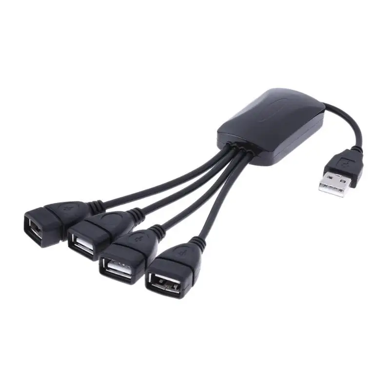 4 порта USB 2,0 удлинитель Кабель сетевой адаптер разъём разветвитель мульти порты USB удлинитель концентратора для ноутбука ПК